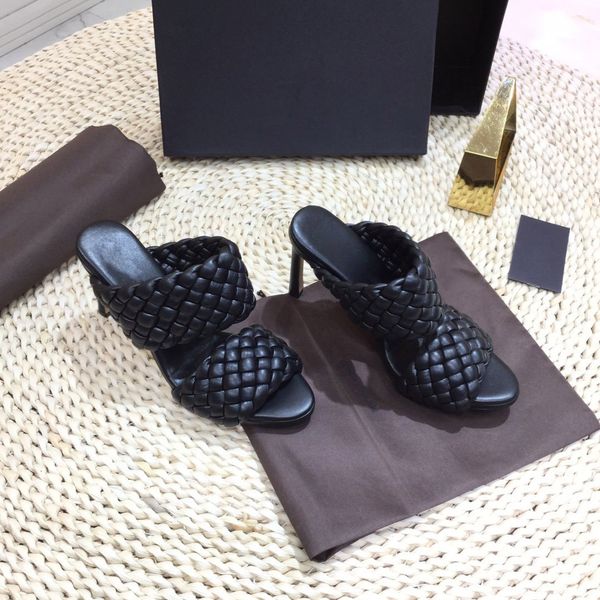 2020 new leather outer wear personalized slim high heel fashion sandals, women's knitting fold over soft sandals fashion, Black
2020 new leather outer wear personalized slim high heel fashion sandals, women's knitting fold over soft sandals fashion, Black