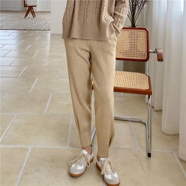 jsxdhk new 2021 autumn winter women knitted pants casual solid color harem high waist pockets thick warm trousers1, Black;white
jsxdhk new 2021 autumn winter women knitted pants casual solid color harem high waist pockets thick warm trousers1, Black;white