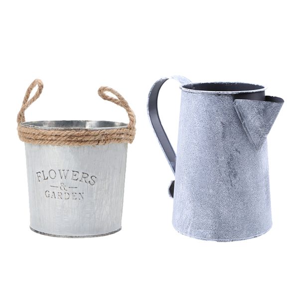 2установите потертый chic оцинкованный металл железо цветковых растений bucket цветочная ваза горшочки
2установите потертый chic оцинкованный металл железо цветковых растений bucket цветочная ваза горшочки