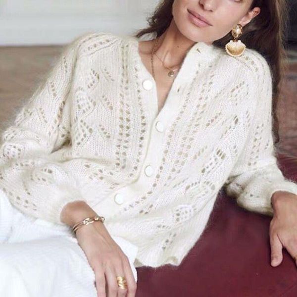 super chic mohair jumper cardigan autumn winter women sweater wool jumper with buttons, White
super chic mohair jumper cardigan autumn winter women sweater wool jumper with buttons, White