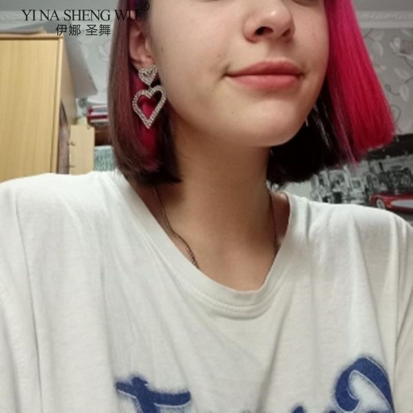 dangle & chandelier sell exaggerated fashion punk crystal double heart earrings contracted joker long women drop jewelry accessories, Silver
dangle & chandelier sell exaggerated fashion punk crystal double heart earrings contracted joker long women drop jewelry accessories, Silver