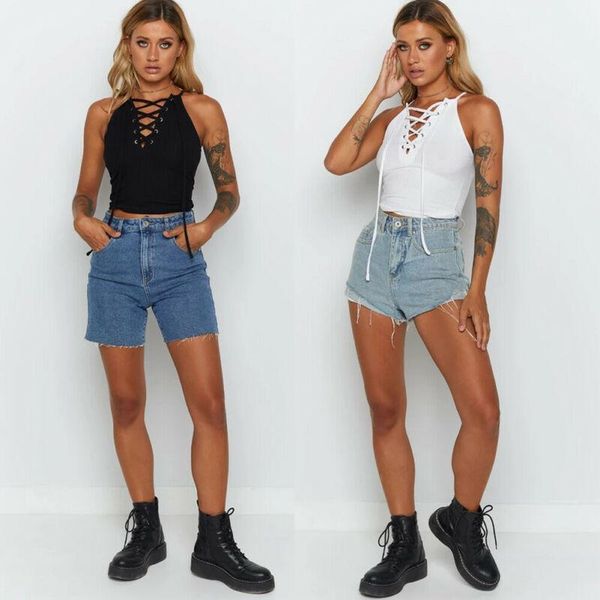 women's tanks & camis women summer plain sleeveless strappy v neck tunic vest tank solid atring bandage backless short 20211, White
women's tanks & camis women summer plain sleeveless strappy v neck tunic vest tank solid atring bandage backless short 20211, White