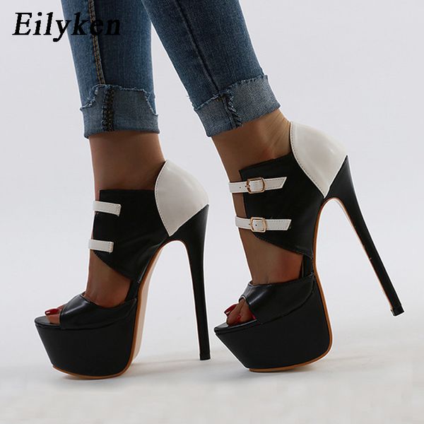 eilyken fashion fetish buckle strap platform gladiator sandals women peep toe super high heels 17cm nightclub party shoes 0928, Black
eilyken fashion fetish buckle strap platform gladiator sandals women peep toe super high heels 17cm nightclub party shoes 0928, Black