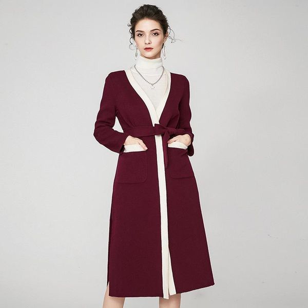 women s winter coat wine double sided wool cashmere outwear 2020 autumn plus size ladies fashion coats jackets long ship, Black
women s winter coat wine double sided wool cashmere outwear 2020 autumn plus size ladies fashion coats jackets long ship, Black