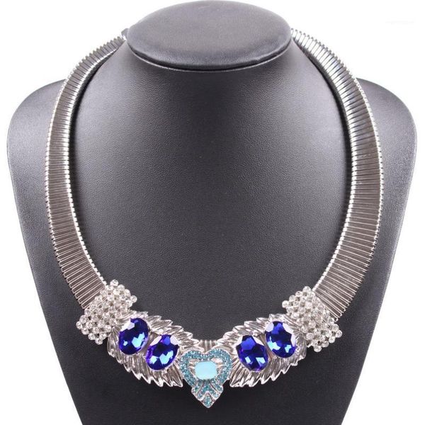 fashion new crystal charm vintage silver color choker necklace for women alloy metal jewelry1, Golden;silver
fashion new crystal charm vintage silver color choker necklace for women alloy metal jewelry1, Golden;silver
