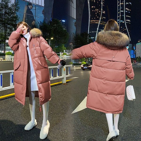 2021 new women parkas new korean fashions drop sleeve long fur collar long-colored solid bread cotton woman's coat m18 ma01, Black
2021 new women parkas new korean fashions drop sleeve long fur collar long-colored solid bread cotton woman's coat m18 ma01, Black