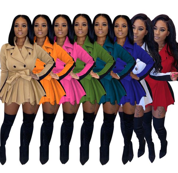 women dress fashion slim coat contrast color skirt jacket autumn winter long sleeve ladies fashion casual plus size clothing 2021 y66, Black;brown
women dress fashion slim coat contrast color skirt jacket autumn winter long sleeve ladies fashion casual plus size clothing 2021 y66, Black;brown