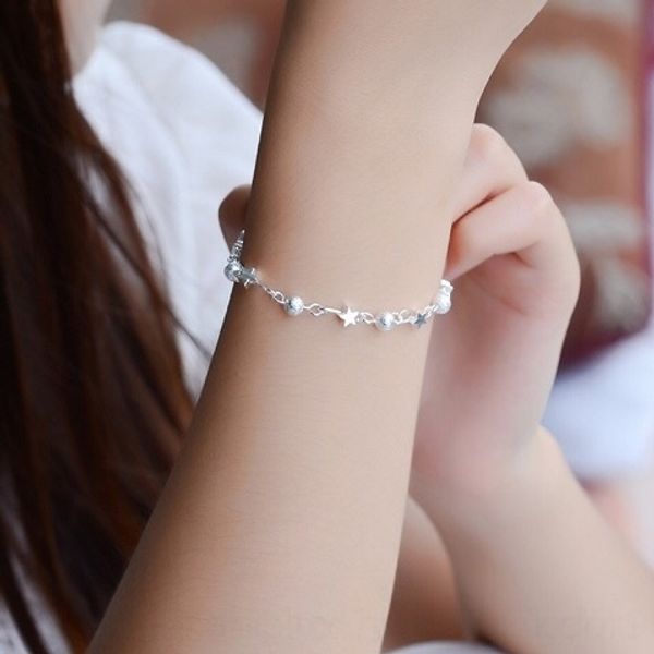 xvrkn silver plated star women's sweet star frosted beads bracelet jewelry pentagram ball double small 30yus jewelry bracelet, Golden;silver
xvrkn silver plated star women's sweet star frosted beads bracelet jewelry pentagram ball double small 30yus jewelry bracelet, Golden;silver