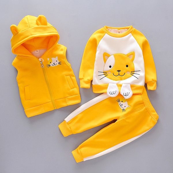baby girl clothes baby boy gold velvet warm clothing cute cat cartoon printing plus velvet thick sweater hooded vest jacket 3pcs y200803, White 
baby girl clothes baby boy gold velvet warm clothing cute cat cartoon printing plus velvet thick sweater hooded vest jacket 3pcs y200803, White