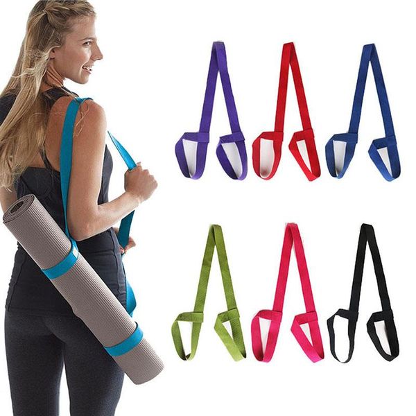 Portable Yoga Mat Strap Sling Adjustable Durable Cotton Sports Sling Shoulder Carry Belt Workout Stretch For Gym Exercise Mats