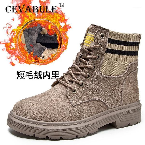 cevauble ankle boots women british handsome autumn winter cotton boots wool mouth thick soled shoes locomotive short cb1, Black
cevauble ankle boots women british handsome autumn winter cotton boots wool mouth thick soled shoes locomotive short cb1, Black