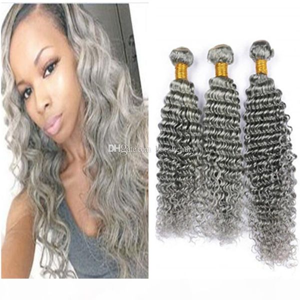 grey deep wave human hair bundles virgin peruvian gray hair weave deep curly grey hair double weft extensions 300g lot mixed length, Black
grey deep wave human hair bundles virgin peruvian gray hair weave deep curly grey hair double weft extensions 300g lot mixed length, Black