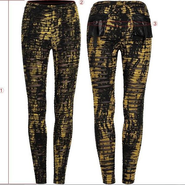 daily gothic ragged texture yellow women's leggings slim simple cotton elastic, Black
daily gothic ragged texture yellow women's leggings slim simple cotton elastic, Black