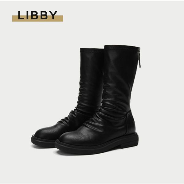 boots 2021 autumn british style thick heel round toe back zipper fashion short black breathable smoke tubeboots1
boots 2021 autumn british style thick heel round toe back zipper fashion short black breathable smoke tubeboots1