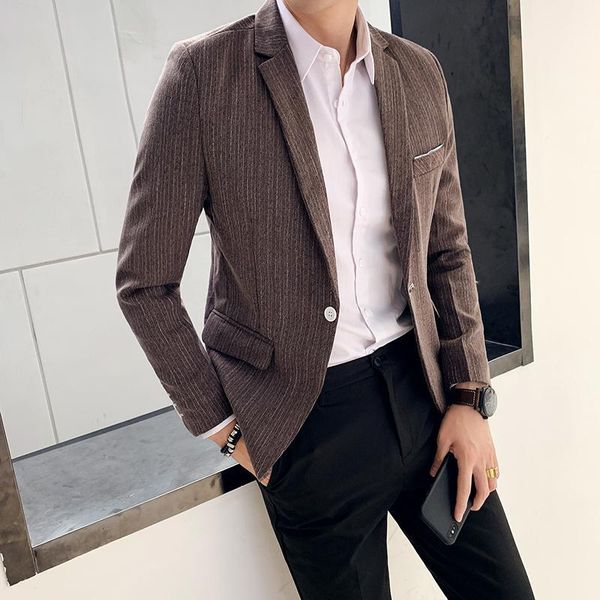 2020 spring new blazer masculino fashion all match slim fit striped men blazer solid simple streetwear mens jacket 3xl-m1, White;black
2020 spring new blazer masculino fashion all match slim fit striped men blazer solid simple streetwear mens jacket 3xl-m1, White;black