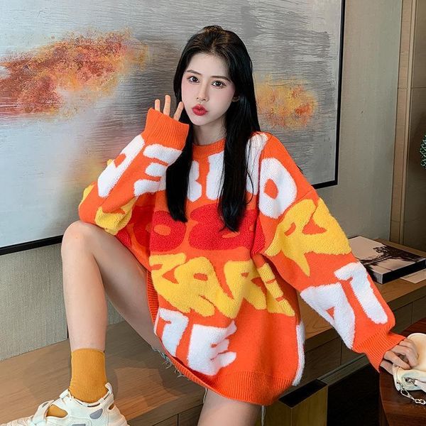 autumn and winter new style sweater women's popular 2020 retro sweater coat korean version large loose knitting fashion, White;black
autumn and winter new style sweater women's popular 2020 retro sweater coat korean version large loose knitting fashion, White;black