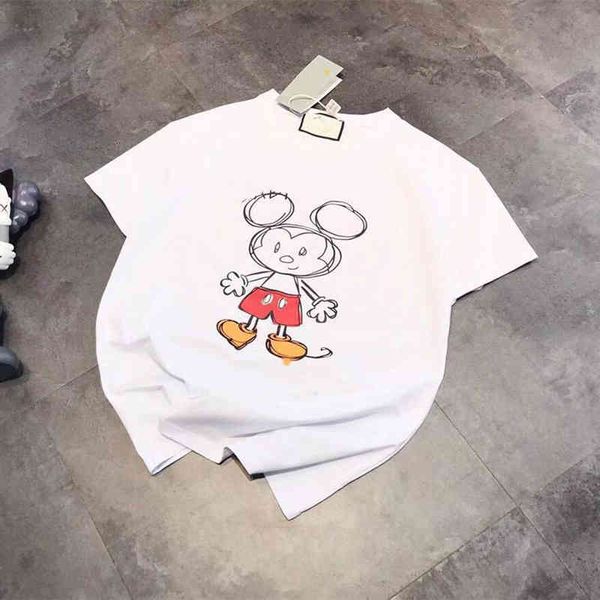 2022 factory wholesale new high version spring / summer women's q sketch print t-shirt loose casual couple aging short sleeve, White
2022 factory wholesale new high version spring / summer women's q sketch print t-shirt loose casual couple aging short sleeve, White