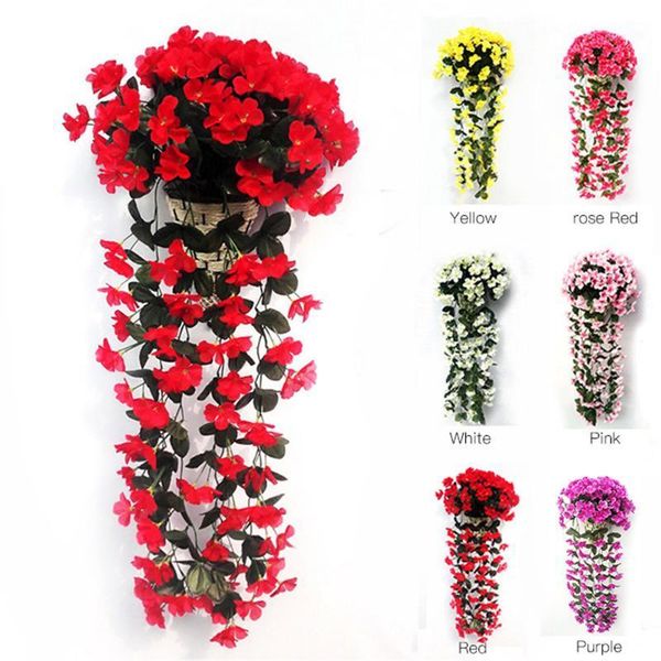violet artificial flower simulation wall hanging basket flower orchid fake silk vine flowers1
violet artificial flower simulation wall hanging basket flower orchid fake silk vine flowers1