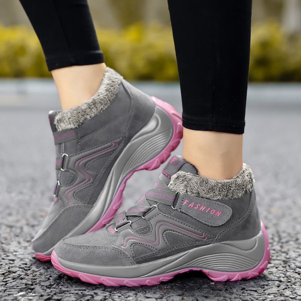 winter women's ankle boots snow women warm thick plush snow boots waterproof female wedge suede boots non-slip lady casual shoes 201022, Black
winter women's ankle boots snow women warm thick plush snow boots waterproof female wedge suede boots non-slip lady casual shoes 201022, Black