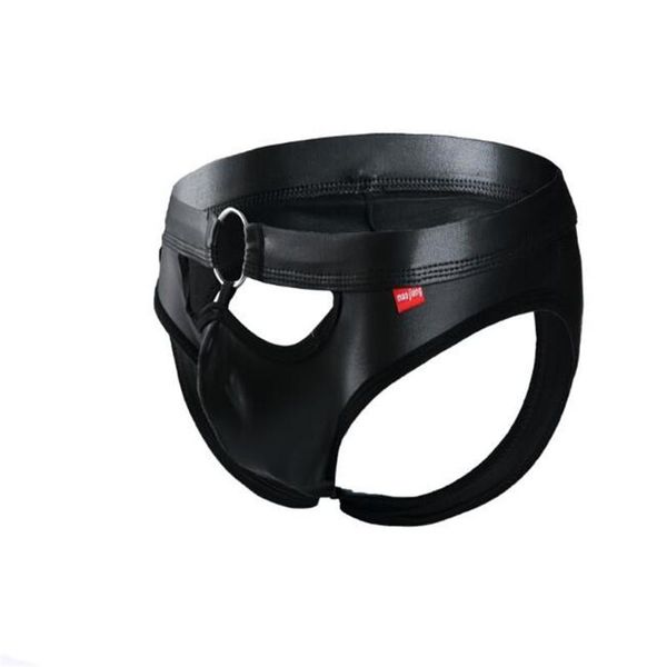 underpants 2021 men briefs hoop hollow gay men's underwear jockstrap imitate pu leather mens g strings thongs, Black;white
underpants 2021 men briefs hoop hollow gay men's underwear jockstrap imitate pu leather mens g strings thongs, Black;white