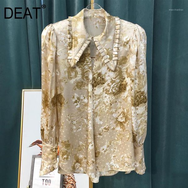 deat 2020 new spring and summer fashion women clothing turn-down collar full sleeves printed single breasted shirt wl10004l1, White
deat 2020 new spring and summer fashion women clothing turn-down collar full sleeves printed single breasted shirt wl10004l1, White
