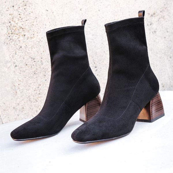 boots fashion sock knitting stretch chunky high heels for women shoes spring autumn ankle booties female slip on pumps, Black
boots fashion sock knitting stretch chunky high heels for women shoes spring autumn ankle booties female slip on pumps, Black