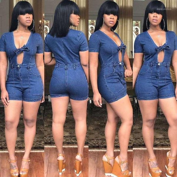 women's jumpsuits & rompers fashion bodycon short jumpsuit women tie up bow front deep v-neck sleeve denim playsuits female hollow out, Black;white
women's jumpsuits & rompers fashion bodycon short jumpsuit women tie up bow front deep v-neck sleeve denim playsuits female hollow out, Black;white