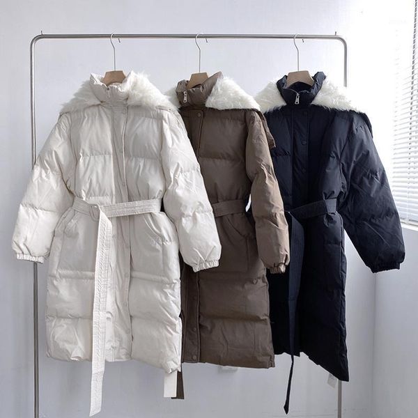 mooirue winter casual women long parka coat 2020 three color thickened women's korean loose hooded fur collar long coat1, Black
mooirue winter casual women long parka coat 2020 three color thickened women's korean loose hooded fur collar long coat1, Black