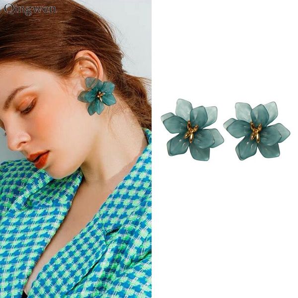 stud qingwen korean fashion exaggerated green big flower earrings elegant vintage acrylic for women ca4648/w, Golden;silver
stud qingwen korean fashion exaggerated green big flower earrings elegant vintage acrylic for women ca4648/w, Golden;silver