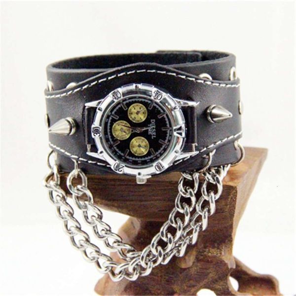 quality star new rock punk sl68 high movement wristband, White;black
quality star new rock punk sl68 high movement wristband, White;black