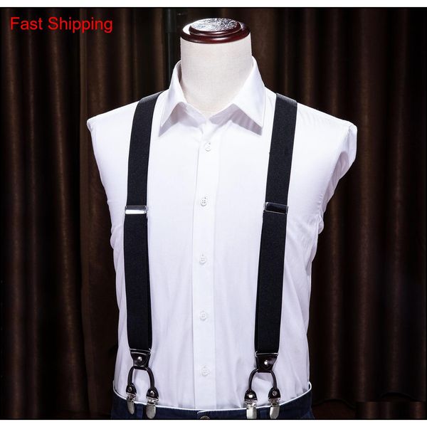 hi-tie 3.5*125cm fashion suspenders genuine leather 6 clips brace male vintage casual wedding party trousers strap husband's gift xt0pk, Silver
hi-tie 3.5*125cm fashion suspenders genuine leather 6 clips brace male vintage casual wedding party trousers strap husband's gift xt0pk, Silver