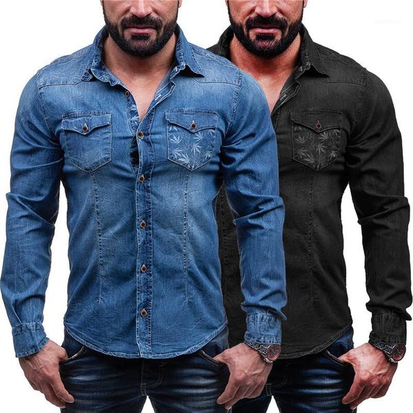 men's casual shirts denim for man solid color washed printed button down long sleeve jeans shirt blouse outdoor clothing1, White;black
men's casual shirts denim for man solid color washed printed button down long sleeve jeans shirt blouse outdoor clothing1, White;black