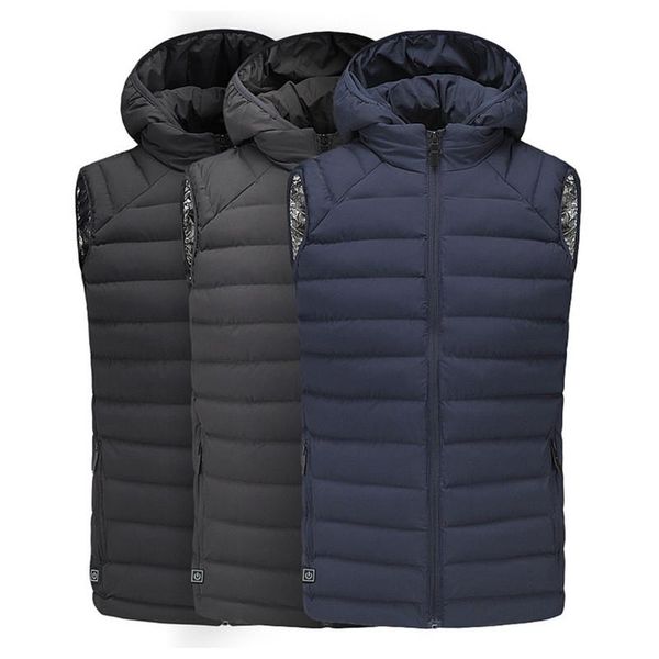 smart heating vest autumn and winter smart usb interface electric thermostat down cotton fever vest hiking cold vests, Gray;blue
smart heating vest autumn and winter smart usb interface electric thermostat down cotton fever vest hiking cold vests, Gray;blue