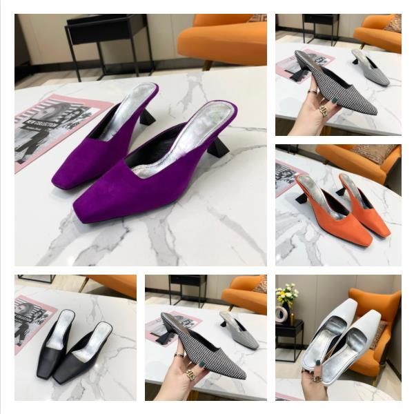 designer sandals square head slippers muller wears women's high heels outside in summer z1, Black
designer sandals square head slippers muller wears women's high heels outside in summer z1, Black