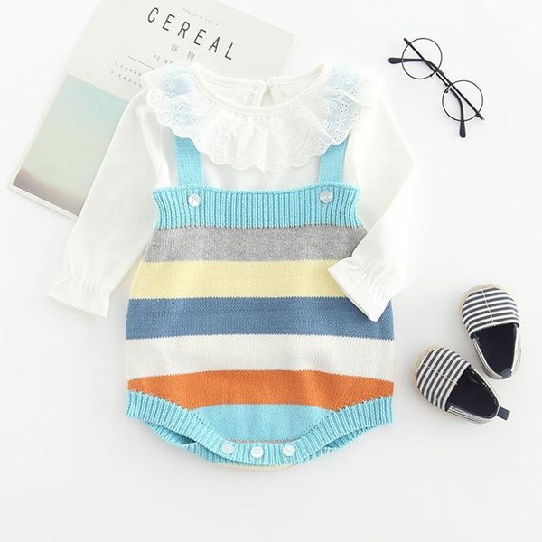 2020 autumn girls rompers knitted newborn clothing sleeveless 1-3yrs baby girls body jumpsuit boys clothes rainbow style1, Blue
2020 autumn girls rompers knitted newborn clothing sleeveless 1-3yrs baby girls body jumpsuit boys clothes rainbow style1, Blue
