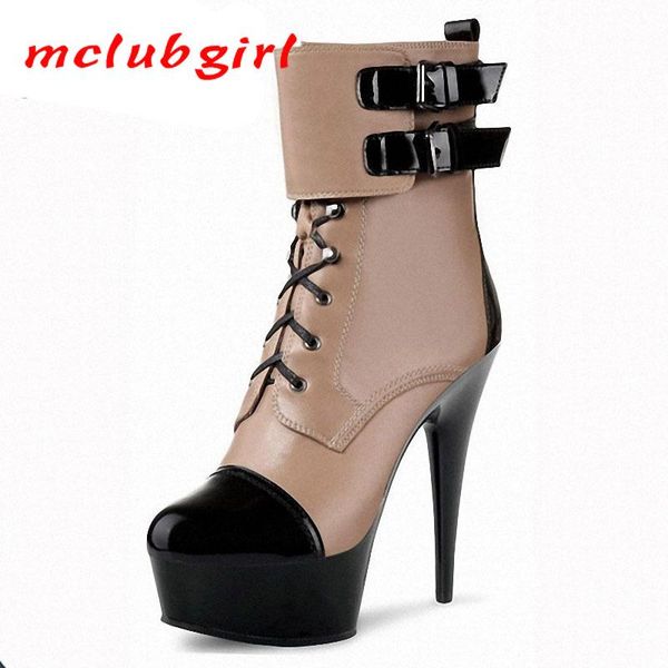 boots mgirlclub belt buckle decorative balcony matching color 15cm super high heel slim lace casual women's low lyp, Black
boots mgirlclub belt buckle decorative balcony matching color 15cm super high heel slim lace casual women's low lyp, Black
