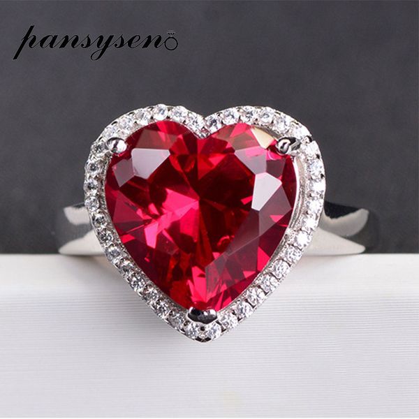 pansysen 14x14mm heart red ruby gemstone adjustable rings for women real 925 sterling silver wedding party jewelry ring gifts j1225, Slivery;golden
pansysen 14x14mm heart red ruby gemstone adjustable rings for women real 925 sterling silver wedding party jewelry ring gifts j1225, Slivery;golden