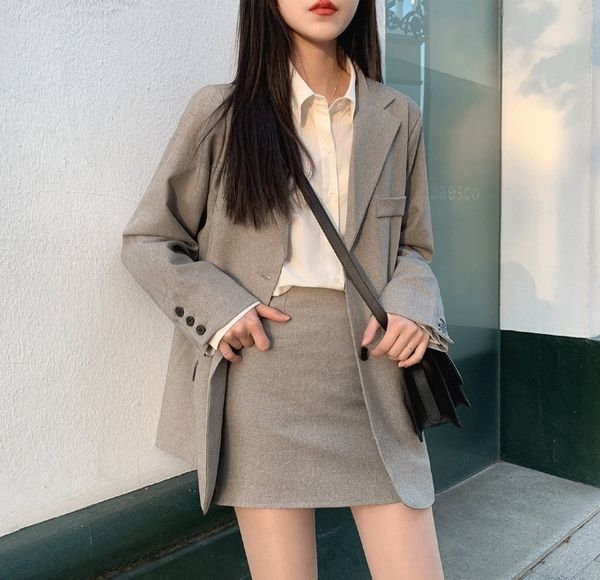 cby4s korean style 2020 autumn aline dress casual new elegant simple loose coat suit coat waist skirt high aline dress suit eqo9z, Gray
cby4s korean style 2020 autumn aline dress casual new elegant simple loose coat suit coat waist skirt high aline dress suit eqo9z, Gray