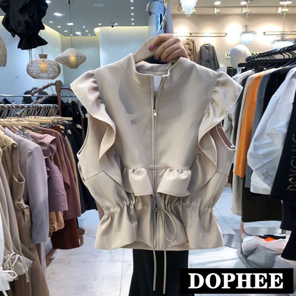 2020 весной и осенью новый solid color ruffled кулиской тонкий высокой талии жилет женские рубашки вскользь рукавов короткие waistcoatx1016, Black;brown
2020 весной и осенью новый solid color ruffled кулиской тонкий высокой талии жилет женские рубашки вскользь рукавов короткие waistcoatx1016, Black;brown