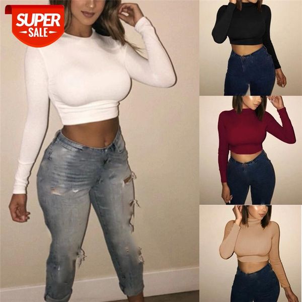 fashion women long sleeve solid slim short t-shirts crop bodycon skinny autumn female casual tee shirt clubwear #5f24, White
fashion women long sleeve solid slim short t-shirts crop bodycon skinny autumn female casual tee shirt clubwear #5f24, White
