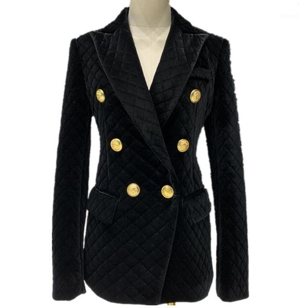 new autumn winter thick velvet rhombus retro small suit women slim double breasted jacket women1, Black;brown
new autumn winter thick velvet rhombus retro small suit women slim double breasted jacket women1, Black;brown