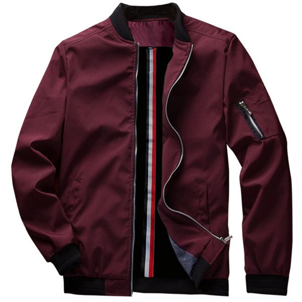 slim fit bomber jacket solid mens autumn male baseball jackets brand casual coat men's windbreaker kg-695, Black;brown