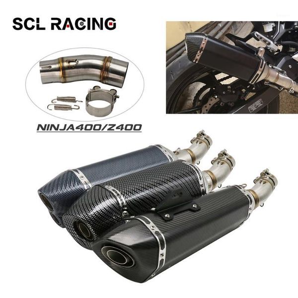 motorcycle exhaust system scl racing 51mm middle link pipe muffler stainless steel for ninja400/z400 2021-20211
motorcycle exhaust system scl racing 51mm middle link pipe muffler stainless steel for ninja400/z400 2021-20211