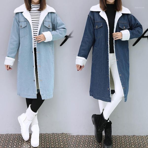 hodisytian winter fashion women trench thick coat full sleeve fleece warm slim long denim windbreaker outerwear casaso femme1, Tan;black
hodisytian winter fashion women trench thick coat full sleeve fleece warm slim long denim windbreaker outerwear casaso femme1, Tan;black