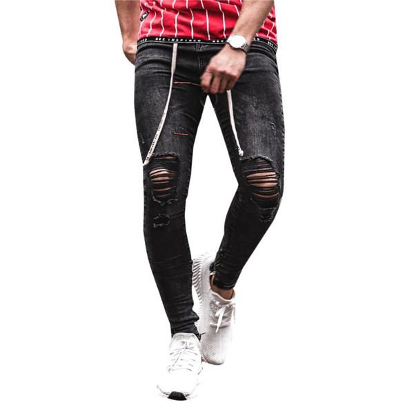 sknny jeans men clothting hole pants drawstring men's jeans trousers male pencil pants sknny denim pant, Blue
sknny jeans men clothting hole pants drawstring men's jeans trousers male pencil pants sknny denim pant, Blue