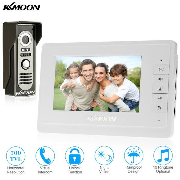 kkmoon® video door intercom 7''inch wired video door phone visual intercom doorbell monitor camera kit for home security
kkmoon® video door intercom 7''inch wired video door phone visual intercom doorbell monitor camera kit for home security