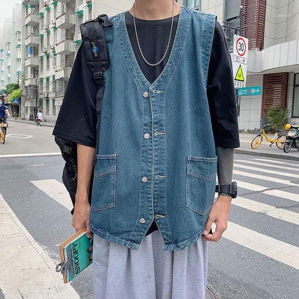 autumn streetwear men's collarless waistcoat button-down denim vest sleeveless jean jackets plus size 3xl men clothing xxxl1, Black;white
autumn streetwear men's collarless waistcoat button-down denim vest sleeveless jean jackets plus size 3xl men clothing xxxl1, Black;white
