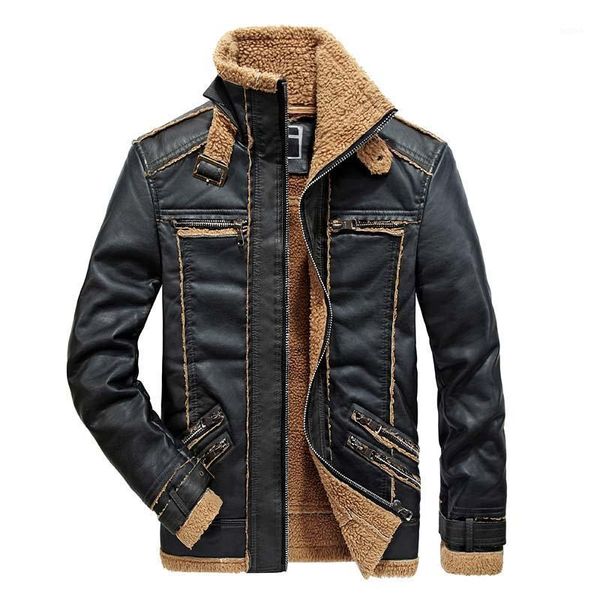 winter pu leather coats faux fur coat men casual spliced thick fleece leather jackets male solid stand collar blouson cuir homme1, Black
winter pu leather coats faux fur coat men casual spliced thick fleece leather jackets male solid stand collar blouson cuir homme1, Black