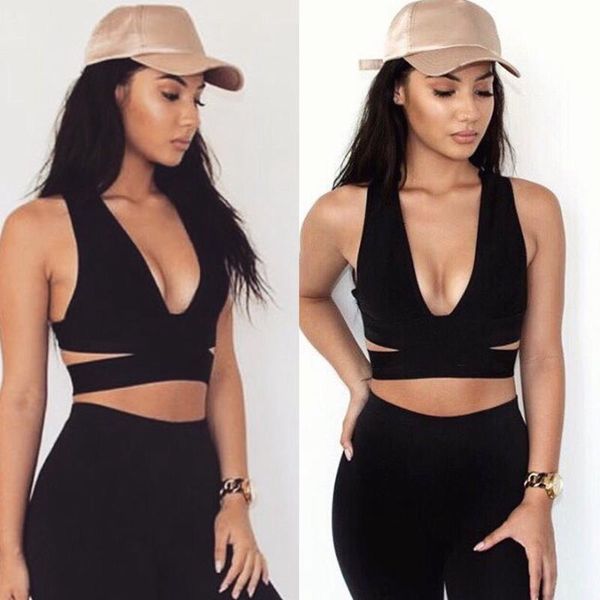 black cut out short crop bandage women sleeveless knitted vest v neck criss cross club party tank, White
black cut out short crop bandage women sleeveless knitted vest v neck criss cross club party tank, White