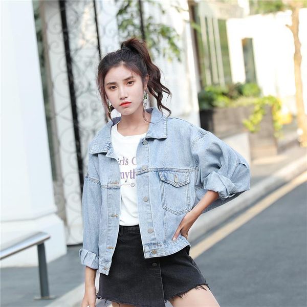 women's jackets 2021 spring autumn loose korean style blue denim jacket women lapel collar long sleeve single-breasted coat casual all-, Black;brown
women's jackets 2021 spring autumn loose korean style blue denim jacket women lapel collar long sleeve single-breasted coat casual all-, Black;brown
